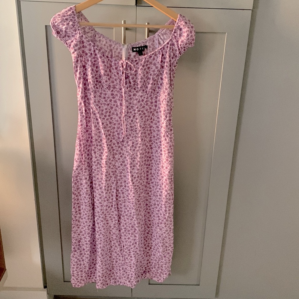 Cal sleeve floral midi dress